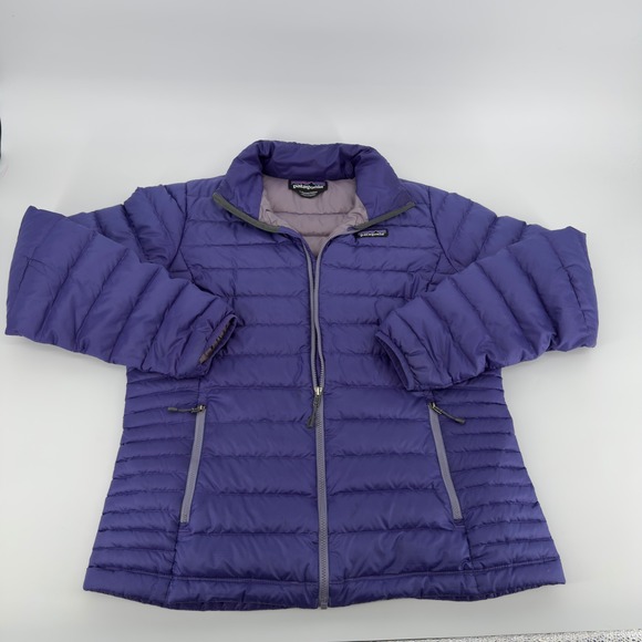 Patagonia Women's Down Jacket Purple Size Large Lightweight Puffer Insulated - Picture 10 of 14